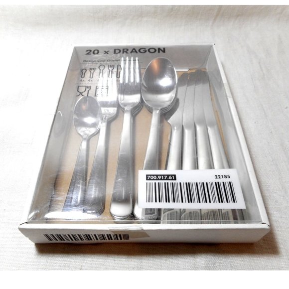 IKEA - Dragon Other - 17-piece stainless steel cutlery/flatware Set, Never used.